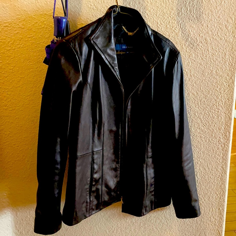 Cole haan leather jacket